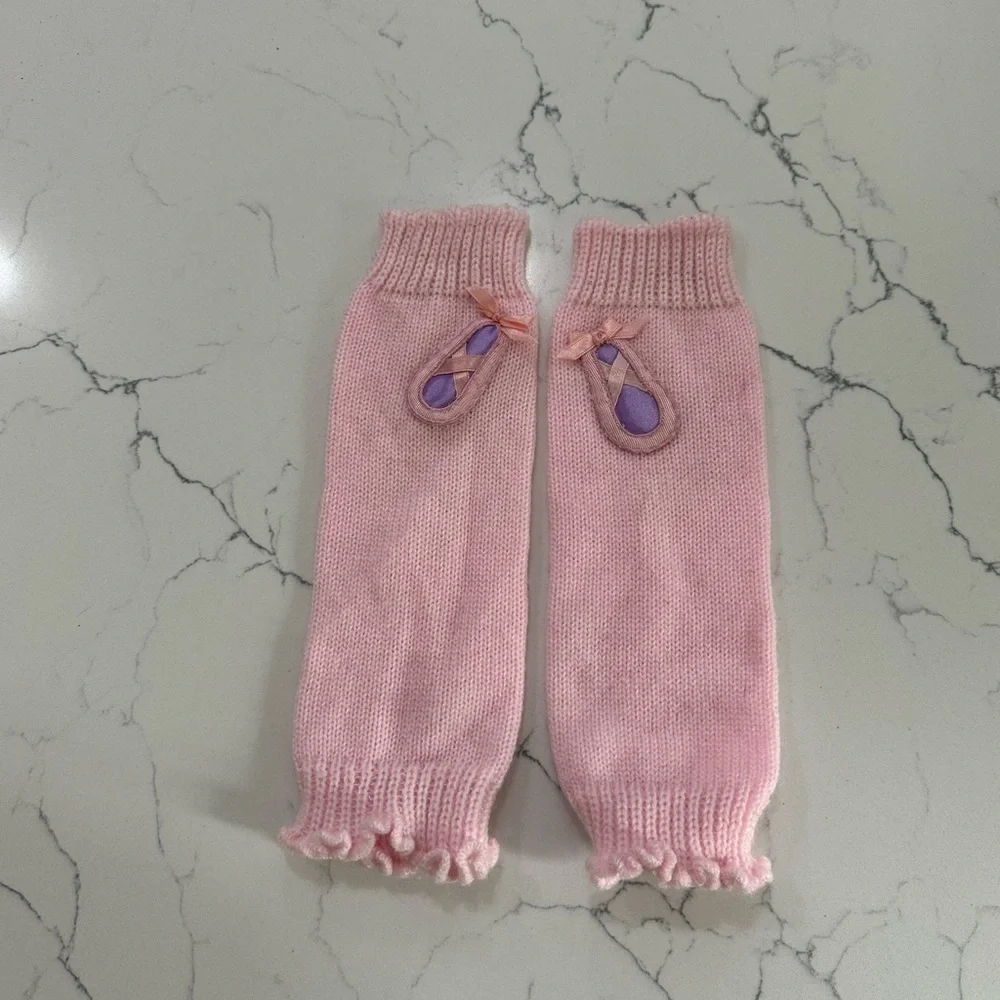Vintage Pink Kids Ballerina Backpack and Leg Warmers Set